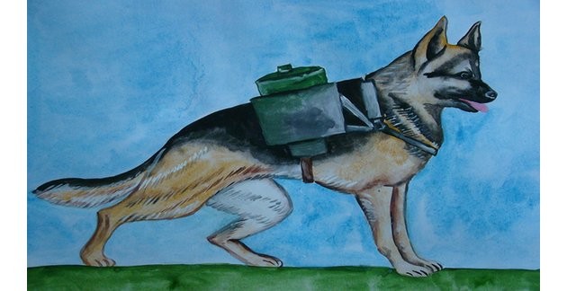 Портрет фронтовой собаки